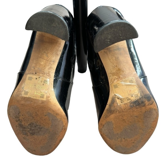 ALDO BLOCK HEEL  PLATFORM BOOTS PATENT PUMPS WOMENS SIZE 7 BLACK - Picture 14 of 16